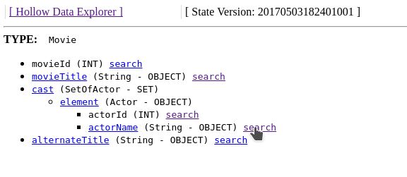 Explorer Browse Schema